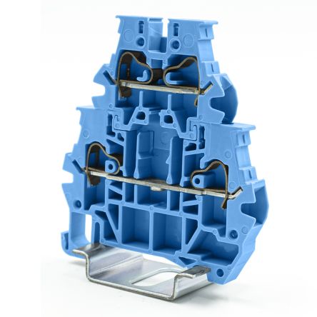 RS PRO Blue, 4mm², 1-Level, Spring Termination [0]; 262-4341
