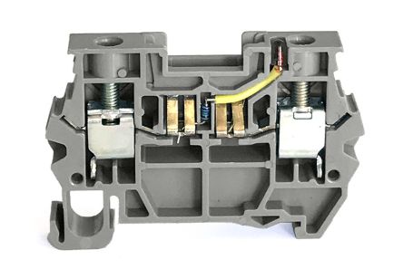 RS PRO Grey, 6mm², 1-Level, Clamp Termination [0]; 262-4362
