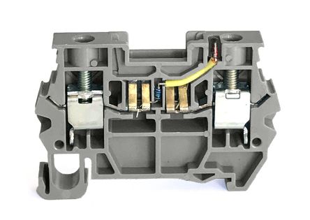 RS PRO Grey, 6mm², 1-Level, Clamp Termination [0]; 262-4363