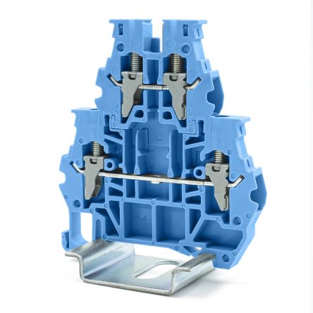 RS PRO Blue, 4mm², 2-Level, Clamp Termination [0]; 262-4373