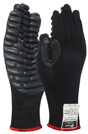 Polyco Healthline Black Anti-Vibration Precision Handling Gloves, Size 9 [876X-9]; 262-5401