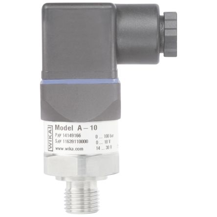 WIKA A-10 Series Pressure Sensor, 0bar Min, 1bar Max, Absolute, Gauge, Vacuum Reading [14066728]; 262-7429