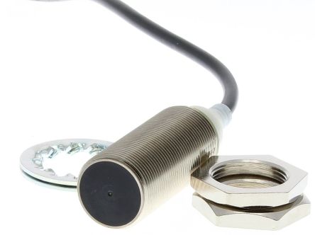 Omron Inductive Threaded Barrel Proximity Sensor, M18, 5 mm Detection, PNP NO, 12 → 24 V dc [E2A-M18KS05-WP-B1-TP 6M]; 262-8713