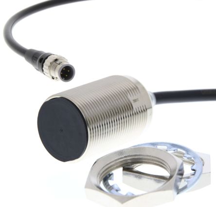 Omron Inductive Threaded Barrel Proximity Sensor, M30, 20 mm Detection, 2-Wire NO, 10 → 30 V dc [E2E-X20D130-M1TGJ-T 0.3M]; 262-8735