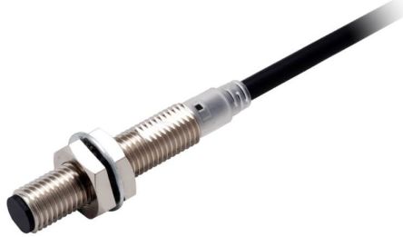 Omron Inductive Threaded Barrel Proximity Sensor, M8, 4 mm Detection, PNP NC, 10 → 30 V dc [E2E-X4B2L8 2M]; 262-8760