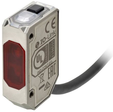 Omron Background Suppression Photoelectric Sensor, Rectangular Sensor, 200 mm Detection Range [E3AS-L200MN 2M]; 262-8811