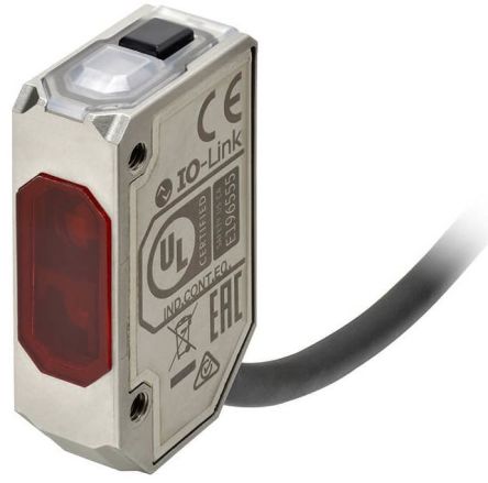 Omron Background Suppression Photoelectric Sensor, Rectangular Sensor, 80 mm Detection Range [E3AS-L80MN 2M]; 262-8813