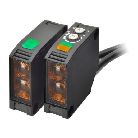 Omron Through Beam Photoelectric Sensor, Block Sensor, 40000 mm Detection Range [E3JK-TP11 2M]; 262-8820