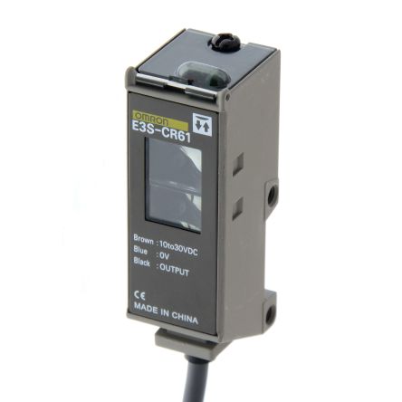 Omron Retroreflective Photoelectric Sensor, Block Sensor, 3000 mm Detection Range [E3S-CR61 2M]; 262-8835