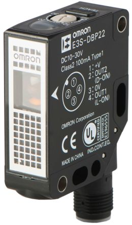 Omron Retroreflective Photoelectric Sensor, Rectangular Sensor, 500 mm Detection Range [E3S-DBP22]; 262-8845