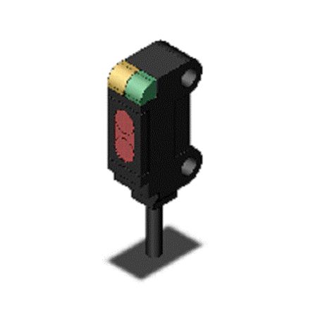 Omron Limited Reflective Photoelectric Sensor, Block Sensor, 15 mm Detection Range [E3T-SL13M 2M]; 262-8854