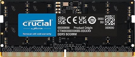 Crucial 16 GB DDR5 Laptop RAM, 5600Mbit/s, SODIMM, 1.1V [CT16G56C46S5]; 262-9054
