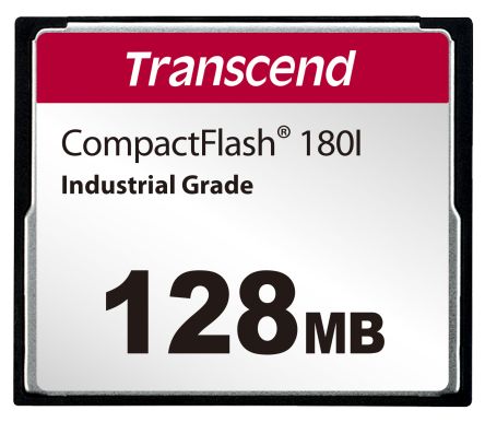 Transcend CF180I CompactFlash Industrial 128 MB SLC Compact Flash Card [TS128MCF180I]; 262-9690