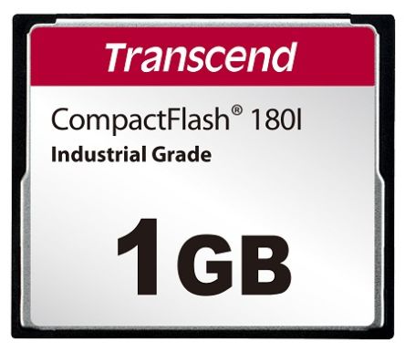 Transcend CF180I CompactFlash Industrial 1 GB SLC Compact Flash Card [TS1GCF180I]; 262-9693