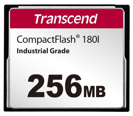 Transcend CF180I CompactFlash Industrial 256 MB SLC Compact Flash Card [TS256MCF180I]; 262-9728