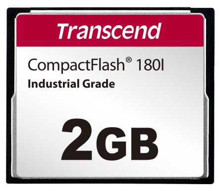 Transcend CF180I CompactFlash Industrial 2 GB SLC Compact Flash Card [TS2GCF180I]; 262-9730