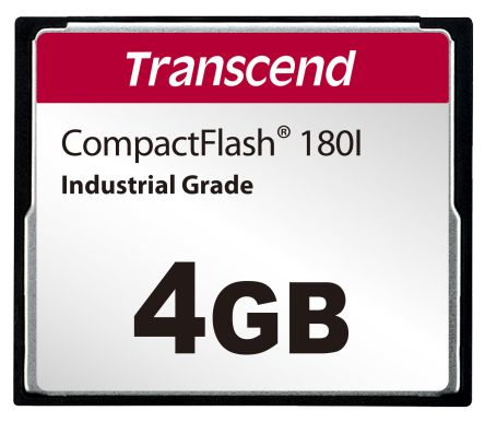 Transcend CF180I CompactFlash Industrial 4 GB SLC Compact Flash Card [TS4GCF180I]; 262-9744