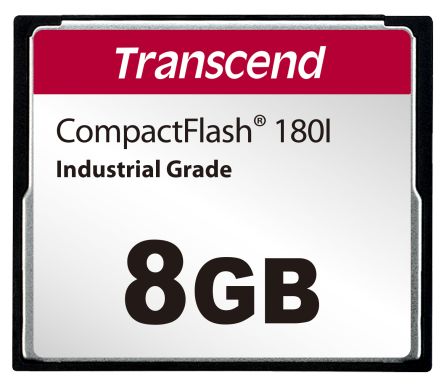 Transcend CF180I CompactFlash Industrial 8 GB SLC Compact Flash Card [TS8GCF180I]; 262-9776