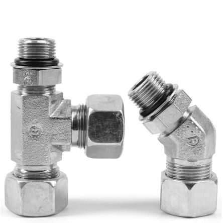 Parker Elbow 90° Tube to Port Male 24° DIN Cone to Male BSPP, WEE10LROMDCF [WEE10LROMDCF]; 263-3434