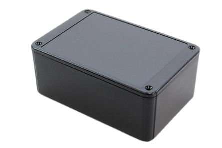 Hammond RL Series Black ABS General Purpose Enclosure, IP54, Flanged, Black Lid, 40 x 65 x 105mm [RL6175BK]; 263-3665