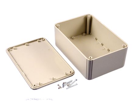 Hammond RL Series Grey ABS General Purpose Enclosure, IP54, Flanged, Grey Lid, 60 x 100 x 150mm [RL6435-F]; 263-3677