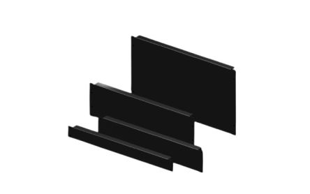 Rittal Black Steel Blanking Panel, 3U, 132.5 x 482.6mm [7153005]; 263-3778