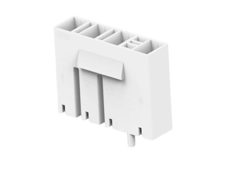 TE Connectivity, 250 HSG F-SPRING 4 Way Crimp Terminal Housing, Natural [2380041-1]; 263-4386