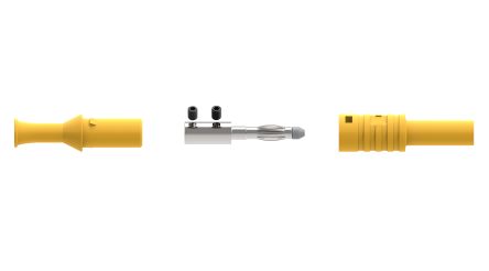 Electro PJP Yellow Male Banana Plug, Screw Termination, 36A, 1kV [1065-J]; 263-9031