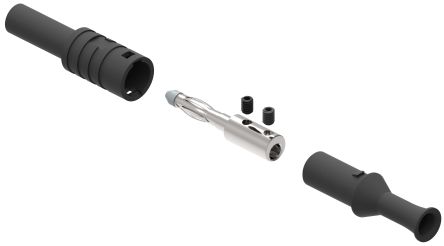 Electro PJP Black Male Banana Plug, Screw Termination, 36A, 1kV [1065-N]; 263-9033