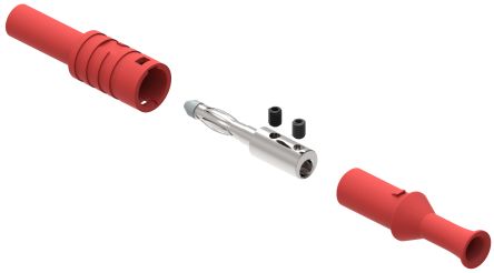 Electro PJP Red Male Banana Plug, Screw Termination, 36A, 1kV [1065-R]; 263-9034