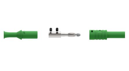 Electro PJP Green Male Banana Plug, Screw Termination, 36A, 1kV [1065-V]; 263-9035