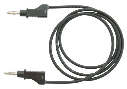 Electro PJP Test lead, 36A, 30 → 60V, Black, 1m Lead Length [2117-100N]; 263-9062