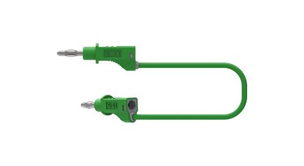 Electro PJP Test lead, 36A, 30 → 60V, Green, 1m Lead Length [2117-100V]; 263-9064