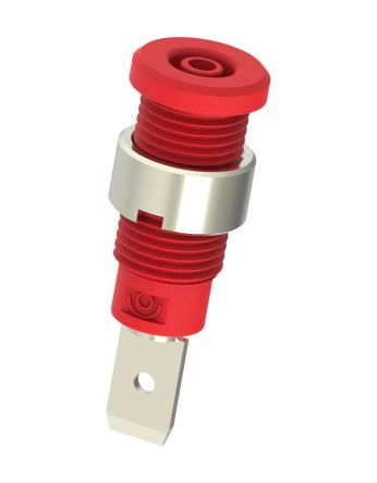 Electro PJP Red Female Banana Socket, Plug In Termination, 10A, 600V [228-2-I-R]; 263-9097