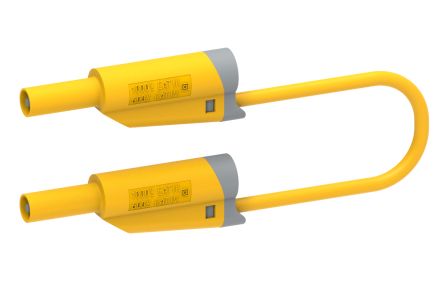 Electro PJP Test lead, 36A, 1kV, Yellow, 1m Lead Length [2717-IEC-100J]; 263-9118