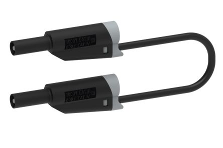 Electro PJP Test lead, 36A, 1kV, Black, 1m Lead Length [2717-IEC-100N]; 263-9119