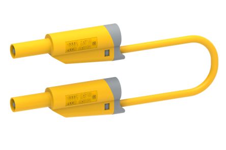 Electro PJP Test lead, 36A, 1kV, Yellow, 50cm Lead Length [2717-IEC-50J]; 263-9128