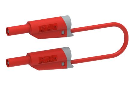 Electro PJP Test lead, 36A, 1kV, Red, 50cm Lead Length [2717-IEC-50R]; 263-9130