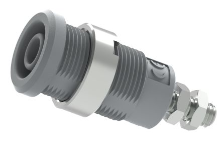 Electro PJP Grey Female Banana Socket, Plug In Termination, 25A, 600 → 1000V [3265-I-G]; 263-9135