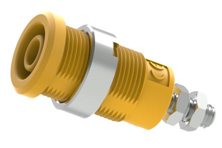 Electro PJP Yellow Female Banana Socket, Plug In Termination, 25A, 600 → 1000V [3265-I-J]; 263-9136