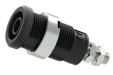 Electro PJP Black Female Banana Socket, Plug In Termination, 25A, 600 → 1000V [3265-I-N]; 263-9138