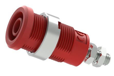 Electro PJP Red Female Banana Socket, Plug In Termination, 25A, 600 → 1000V [3265-I-R]; 263-9139