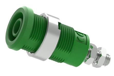 Electro PJP Green Female Banana Socket, Plug In Termination, 25A, 600 → 1000V [3265-I-V]; 263-9140
