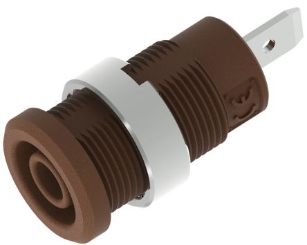 Electro PJP Brown Female Banana Socket, Plug In Termination, 36A, 600 → 1000V [3274-I-Bn]; 263-9142