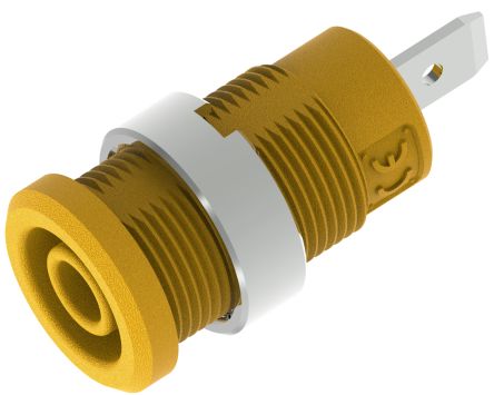 Electro PJP Yellow Female Banana Socket, Plug In Termination, 36A, 600 → 1000V [3274-I-J]; 263-9144