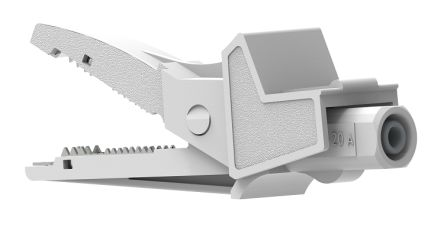 Electro PJP Alligator Clip, Nickel-Plated Steel Contact, 20A, Grey [5004/LM-IEC-G]; 263-9186
