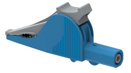 Electro PJP Alligator Clip, Nickel-Plated Steel Contact, 36A, Blue [5066-IEC-Bl]; 263-9191