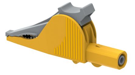 Electro PJP Alligator Clip, Nickel-Plated Steel Contact, 36A, Yellow [5066-IEC-J]; 263-9194