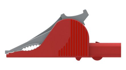 Electro PJP Alligator Clip, Nickel-Plated Steel Contact, 36A, Red [5066-IEC-R]; 263-9196