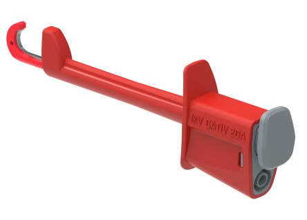 Electro PJP Red Hook Clip, 20A, 1kV, 4mm Socket [6001-IECIV-R]; 263-9206